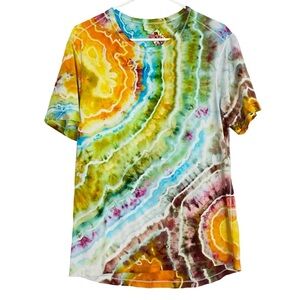 Lululemon Pima Cotton Tee Mens Size Medium Tie Dye TShirt Crewneck Short Sleeve